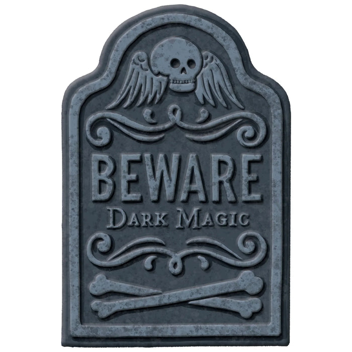 Halloween Beware Dark Magic Tombstone, 8in x 12in | 1ct - Zurchers