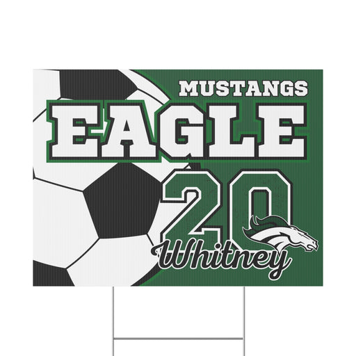 Custom Soccer Yard Sign With H Stake 18"x24" | 1 ct - Zurchers
