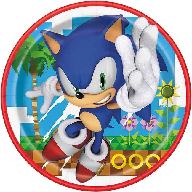 Sonic The Hedgehog Paper Plates 9" | 8 ct - Zurchers