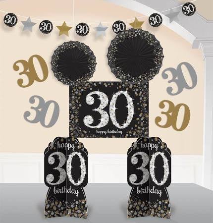 Sparkling Celebration 30th Birthday Room Decorating Kit | 1 ct - Zurchers