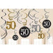 Sparkling Celebration 50th Birthday Swirl Decorations | 12 ct - Zurchers