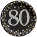 Sparkling Celebration "80" Round Plates, 7" | 8ct - Zurchers