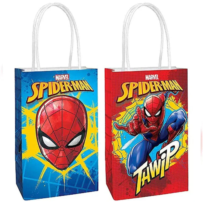 Spider - Man Webbed Wonder Kraft Favor Bags, 5.25" x 8.3" | 8ct - Zurchers