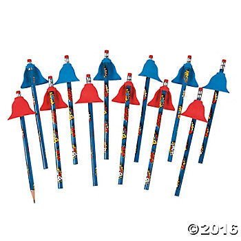 Superhero Pencils w/Capes | 6 ct - Zurchers