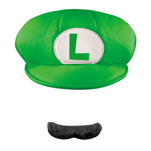 Super Mario Luigi Adult Hat & Mustache | 1 ct - Zurchers