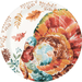 Tasteful Turkey - 9" Luncheon Plate 8 Ct - Zurchers