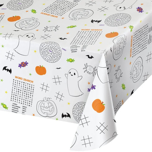 Halloween Activity Paper Tablecover 54" X 102" | 1ct - Zurchers