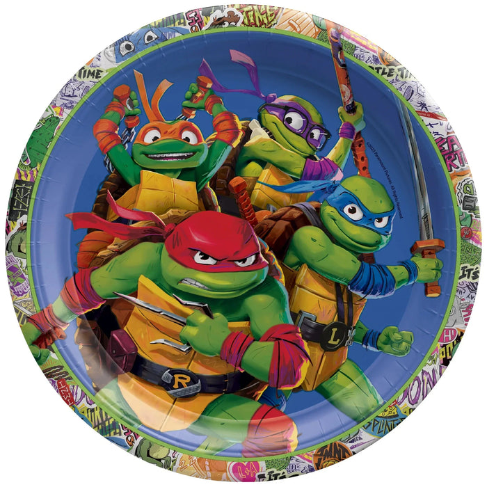 Teenage Mutant Ninja Turtles Mutant Mayhem Paper Lunch Plates 9" | 8ct - Zurchers
