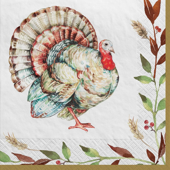 Thanksgiving Grateful Day Luncheon Napkins | 36 ct - Zurchers