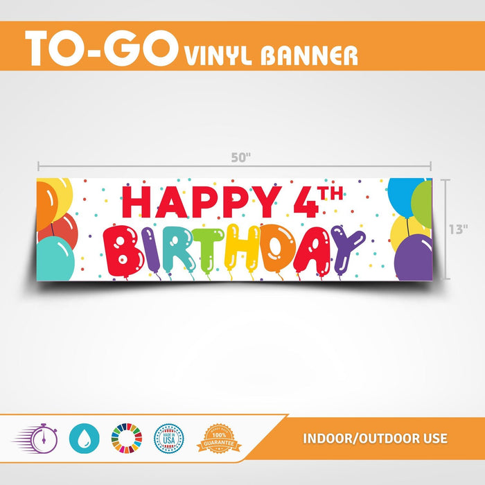 Birthday Celebrations Balloons Age To - Go Banner 50" x 13" | 1ct - Zurchers