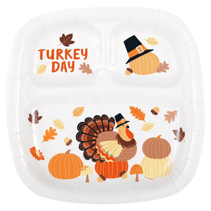 Turkey Day Divided Plates | 1ct - Zurchers