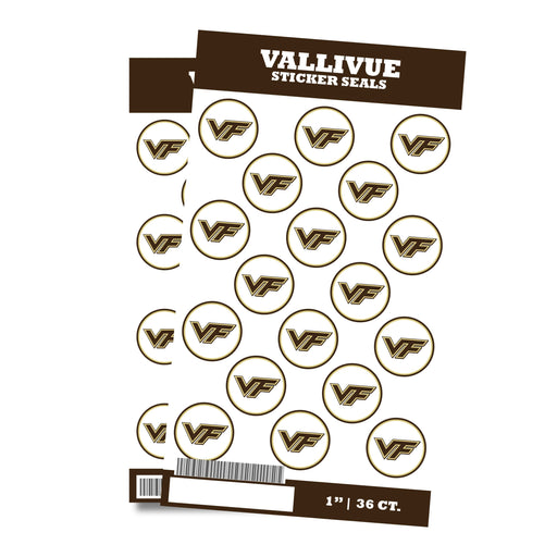 A package of 36 1-inch Vallivue High School Sticker Seals.