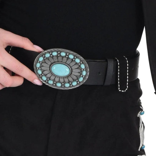Western Turquoise Faux Leather & Metal Belt | 1 ct - Zurchers