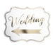 White & Gold Wedding Scroll Sign 18" | 1ct - Zurchers