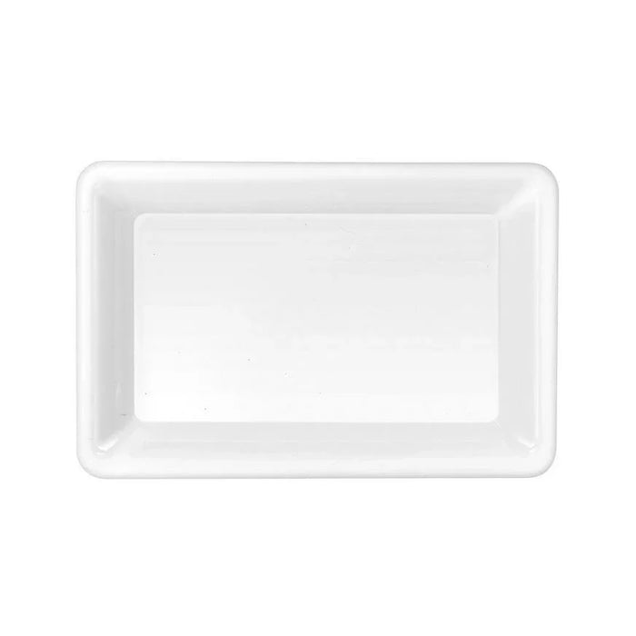 White Plastic Rectangular Tray 9"x14.2" | 1 ct - Zurchers