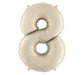 White Sand Jumbo Number Balloons 34" | 1 ct - Zurchers
