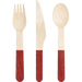 Wood Assorted Red Cutlery 6.5" | 24 ct - Zurchers