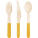 Wood Assorted Yellow Cutlery 6.5" | 24 ct - Zurchers