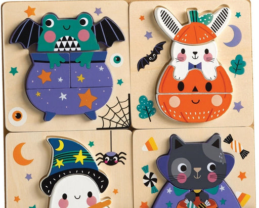 Halloween Set of 4 Wood Puzzles | 1ct - Zurchers