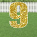 Yard Card Gold Number/Symbol 21.5" | 1ct - Zurchers