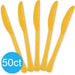 Yellow Sunshine Heavy Duty Plastic Knives | 50ct - Zurchers