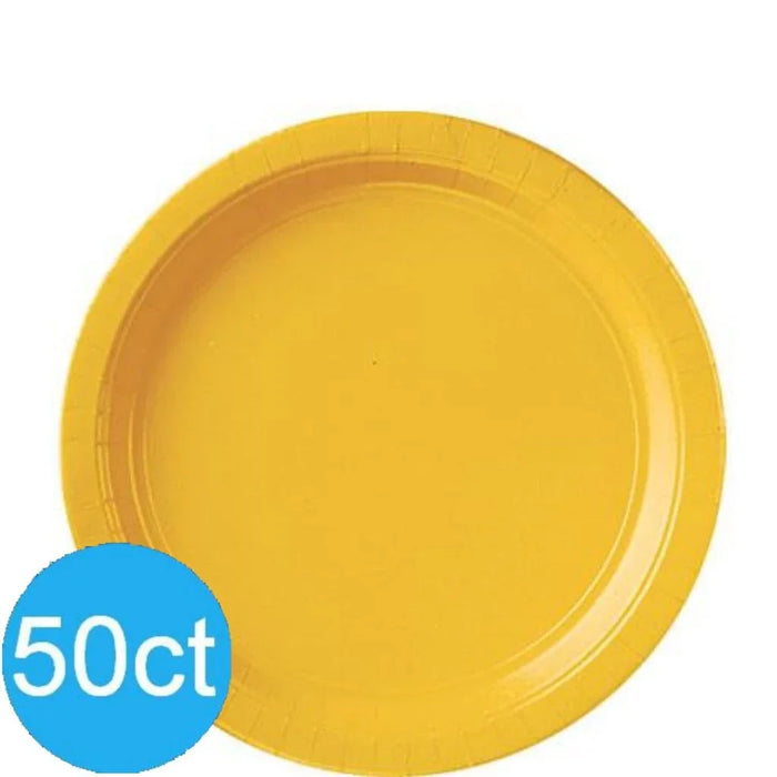 Yellow Sunshine Lunch Paper Plates 8.5" | 50ct - Zurchers