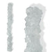 Two clear rock candy sticks side by side, featuring large translucent sugar crystals clustered along each stick against a white background.