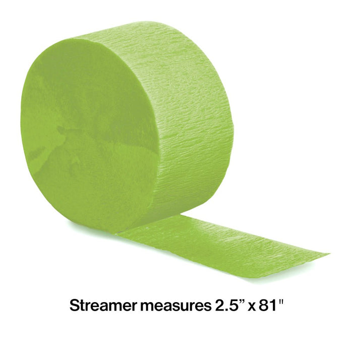 Fresh Lime Crepe Paper Streamer 81ft | 1ct - Zurchers