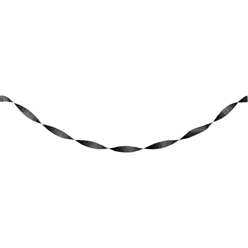 Black Velvet Crepe Paper Streamer 81ft | 1ct - Zurchers