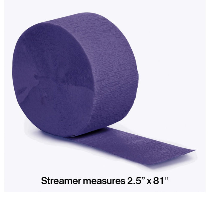 Purple Crepe Paper Streamer 81ft | 1ct - Zurchers