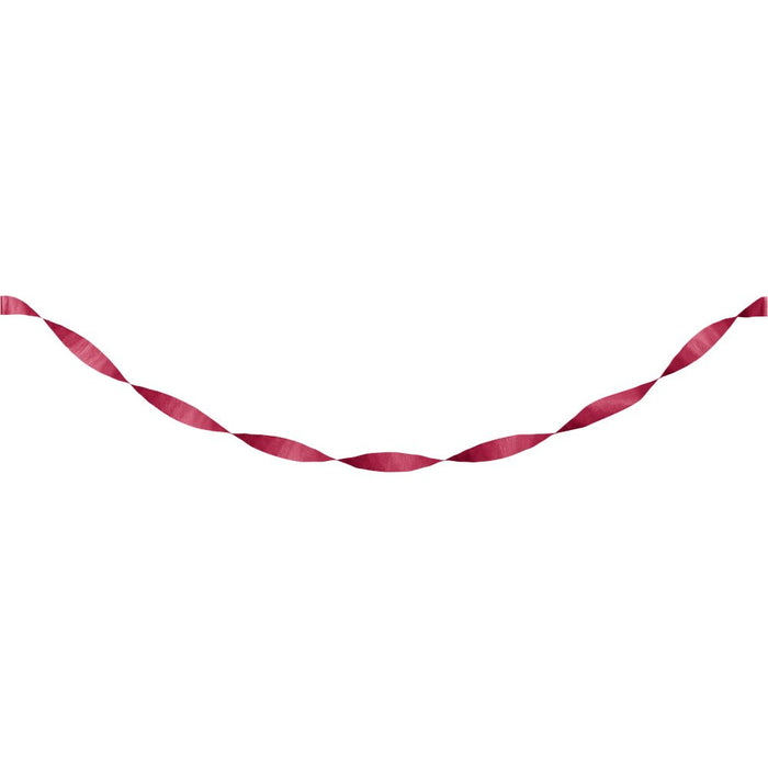 Burgundy Crepe Paper Streamer 81ft | 1ct - Zurchers