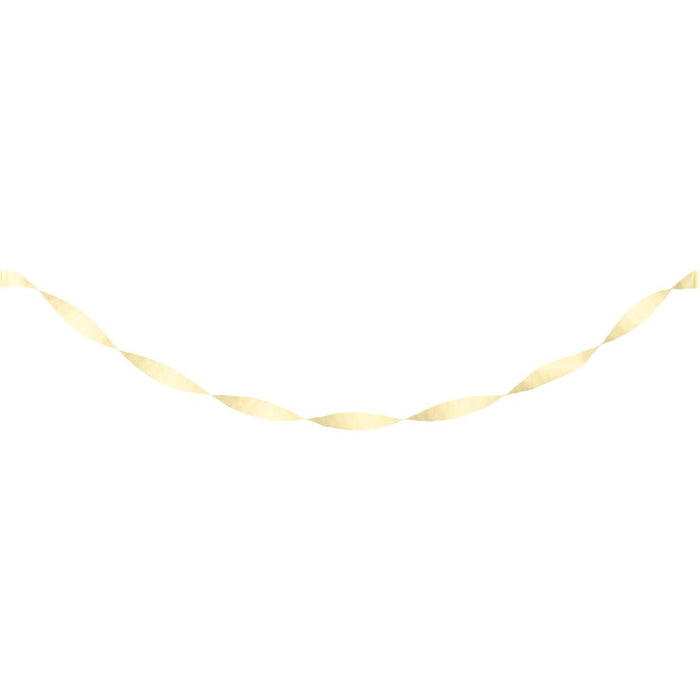 Ivory Crepe Paper Streamer 81ft | 1ct - Zurchers