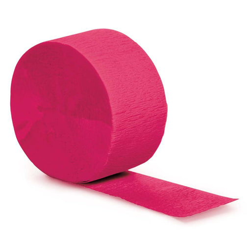 Hot Magenta Crepe Paper Streamer 81ft | 1ct - Zurchers