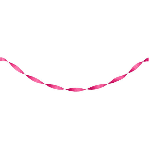 Hot Magenta Crepe Paper Streamer 81ft | 1ct - Zurchers