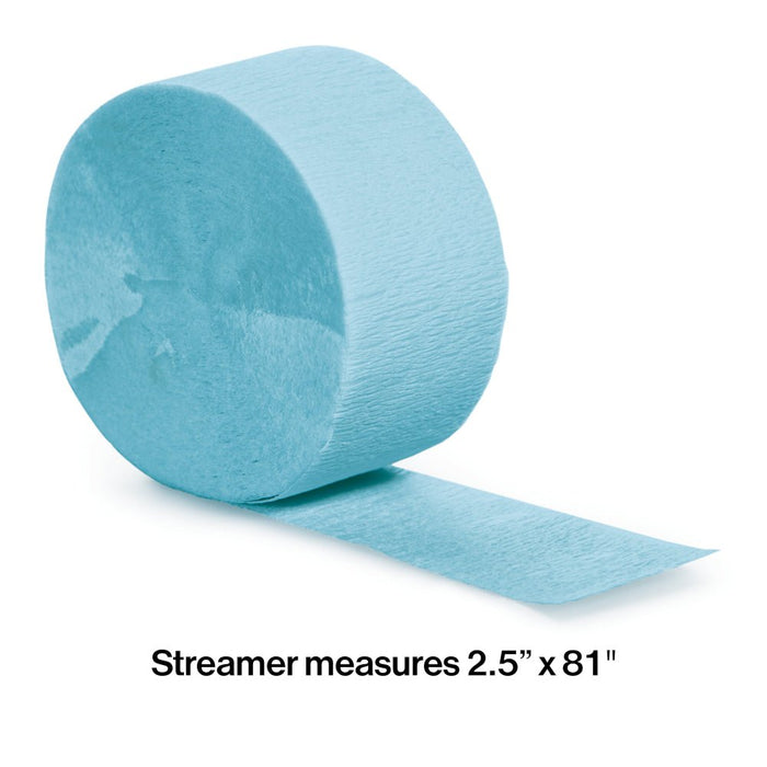 Pastel Blue Crepe Paper Streamer 81ft | 1ct - Zurchers