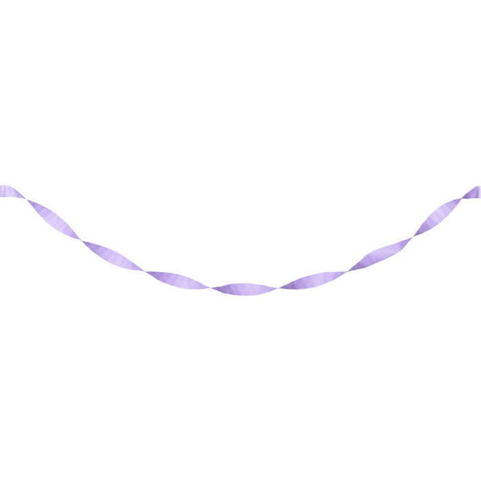 Luscious Lavender Crepe Paper Streamer 81ft | 1ct - Zurchers