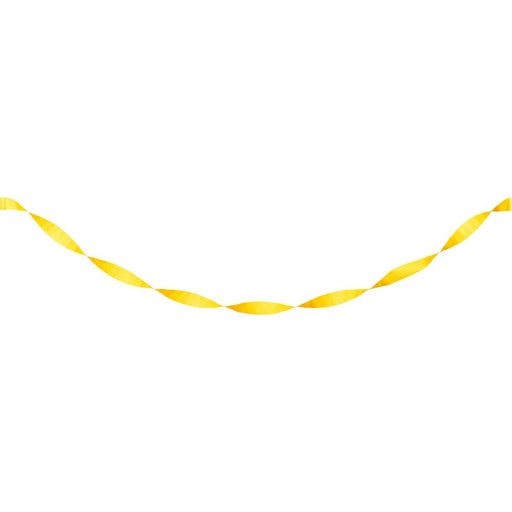 School Bus Yellow Crepe Paper Streamer 81ft | 1ct - Zurchers