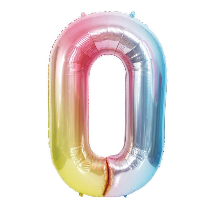 Rainbow Jumbo Number Balloons 34" - Zurchers