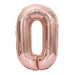 Rose Gold Jumbo Number Balloons 34" - Zurchers