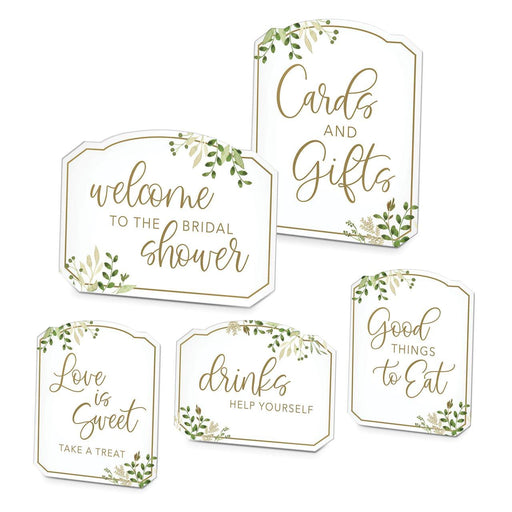 Botanical Greenery Bridal Shower Sign Set 5pk | 1ct - Zurchers