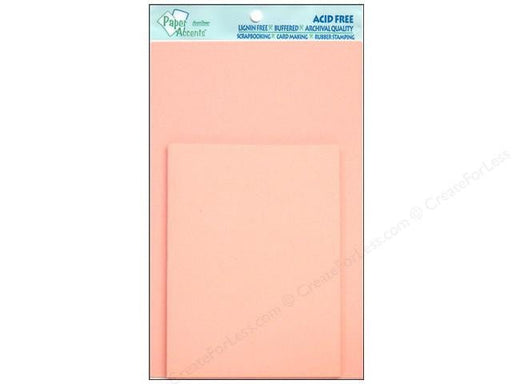 A package of acid-free peach-colored blank cards, smooth textured and buffered, ideal for scrapbooking, stamping, and card making.