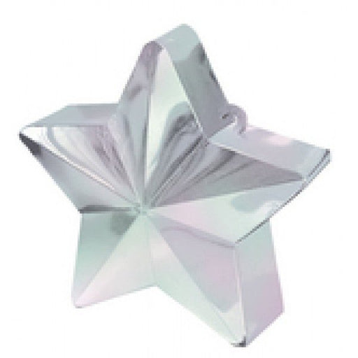 Silver star-shaped cookie cutter with a reflective metallic finish and slightly rounded edges.