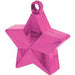 Pink star-shaped cookie cutter with a metallic finish, featuring a small loop at the top for hanging or handling.