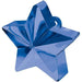 Blue star-shaped cookie cutter with a metallic finish, featuring a small loop at the top for hanging or handling.