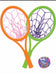 Water toss game set with two rackets, one orange with a pink net and one green with a purple net, plus a colorful splash ball.