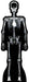A full-body X-ray style image of a human skeleton displayed against a black silhouette background.