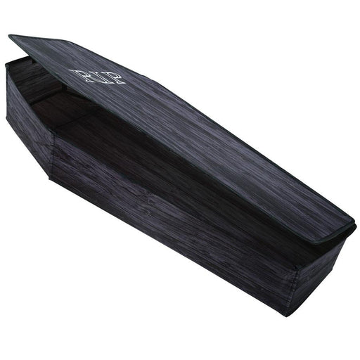 Wood - Look Halloween Coffin Prop With Lid 60" | 1 ct - Zurchers