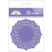 Package of Doodlebug Design Inc. paper doilies in the 'lilac' color, featuring 75 round lilac doilies with intricate cut-out patterns.