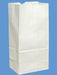 Plain white paper bag with flat bottom and gusseted sides, ideal for party favors, crafts, or lunch packing.