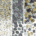 Confetti mix in gold, black, silver, and white featuring assorted shapes including circles, stars, and the number 60.